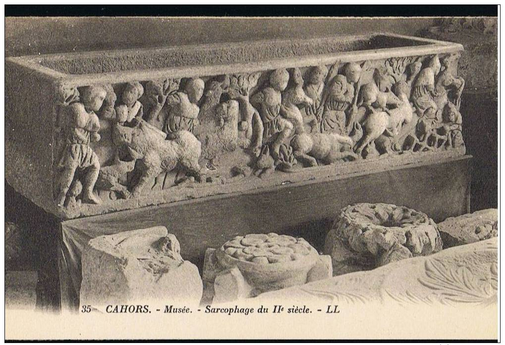 *CPA**CAHORS***Musée***Sarcophage Du II Eme Siècle***L.L.***lévy Et Neurdein Réunis*** - Cahors