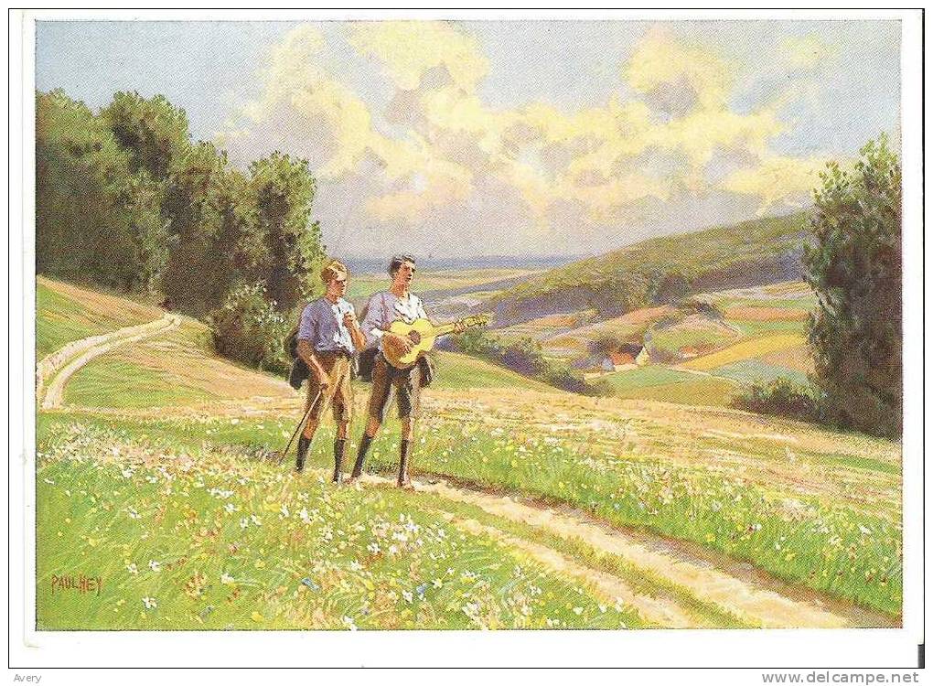 Paul Hey:  Sommerszeit (6 Karten)   Nr. 6552: Wandern  Reihe 683 - Peintures & Tableaux