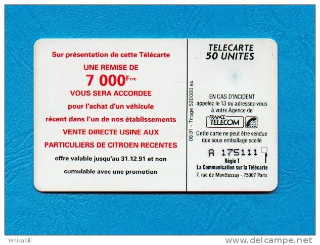 ( 2741 )  -  CITROEN  PARIS   - (  Variété  )  - Lot  N° A  175111 - ***  EC  ***  -  Voir Scan  - - Fehldrucke