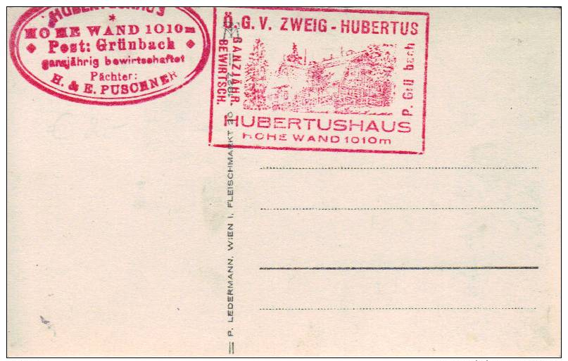 Hubertushaus Hohewand Springelsteig 1927 - Fotografie