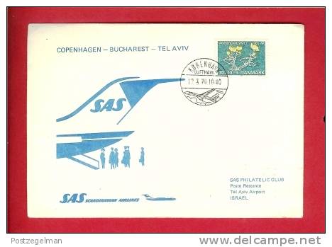 Danmark 1974 Flightcover Copenhagen - Tel Aviv Address - Airplanes