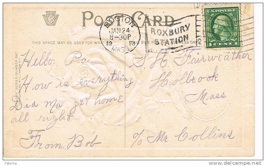 Postal, BOSTON - MASS 1930, Roxbury Station ( USA) Post Card, - Cartas & Documentos