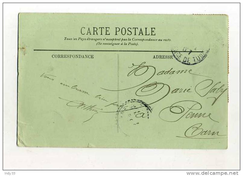 - FRANCE COLONIES .  TUNISIE . AFFRANCHISSEMENT COMPOSE  SUR CP DE 1907  POUR LA METROPOLE - Lettres & Documents