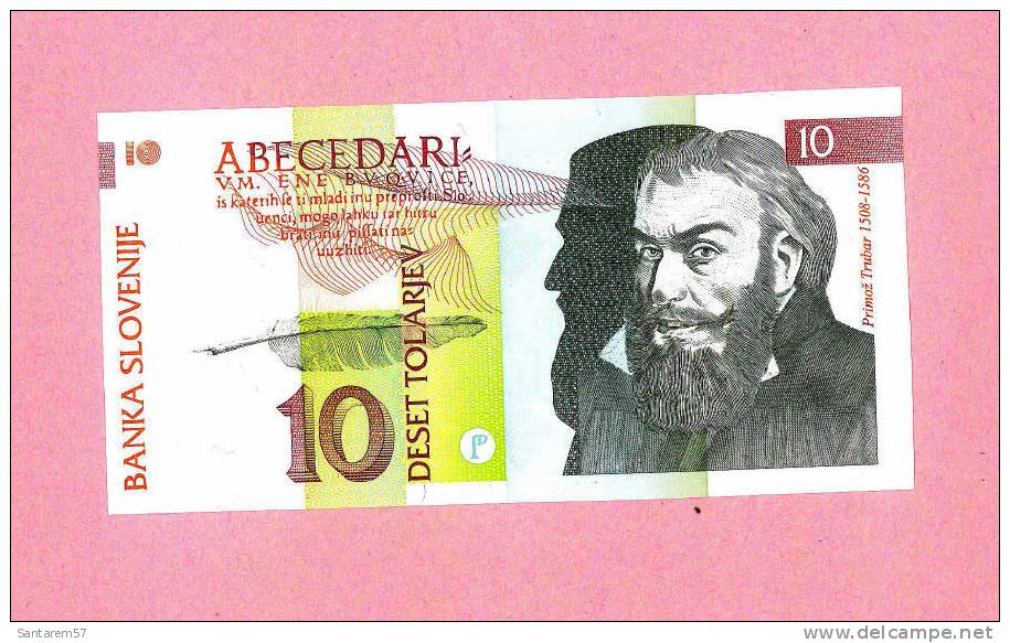 Billet De Banque Nota Banknote Bill 10 DESET TOLARJEV SLOVENIE SLOVENIA 1992 - Slowenien