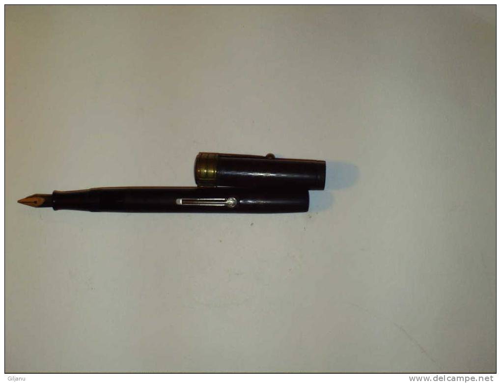 ANCIEN STYLO PLUME A POMPE BAKELITE - Plumes