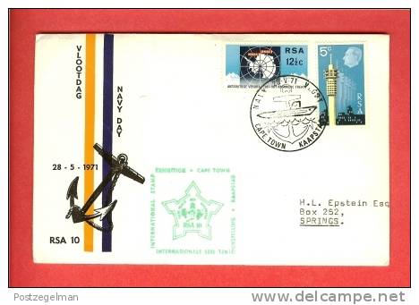 SOUTH AFRICA 1971 Cover Phil Exhibition 403-404 Address - Philatelic Exhibitions