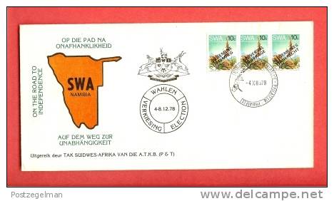 SWA 1978 Cover Universal Suffrage 454 Mint - Namibia (1990- ...)