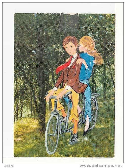 En BICYCLETTE....  -   Couple Sur Un TANDEM  -  - N°  1728 / 2 - Contemporain (à Partir De 1950)