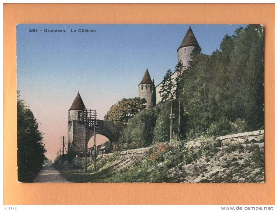 H076 Grandson, Le Château, Ligne Chemin De Fer Yverdon Neuchâtel - Grandson