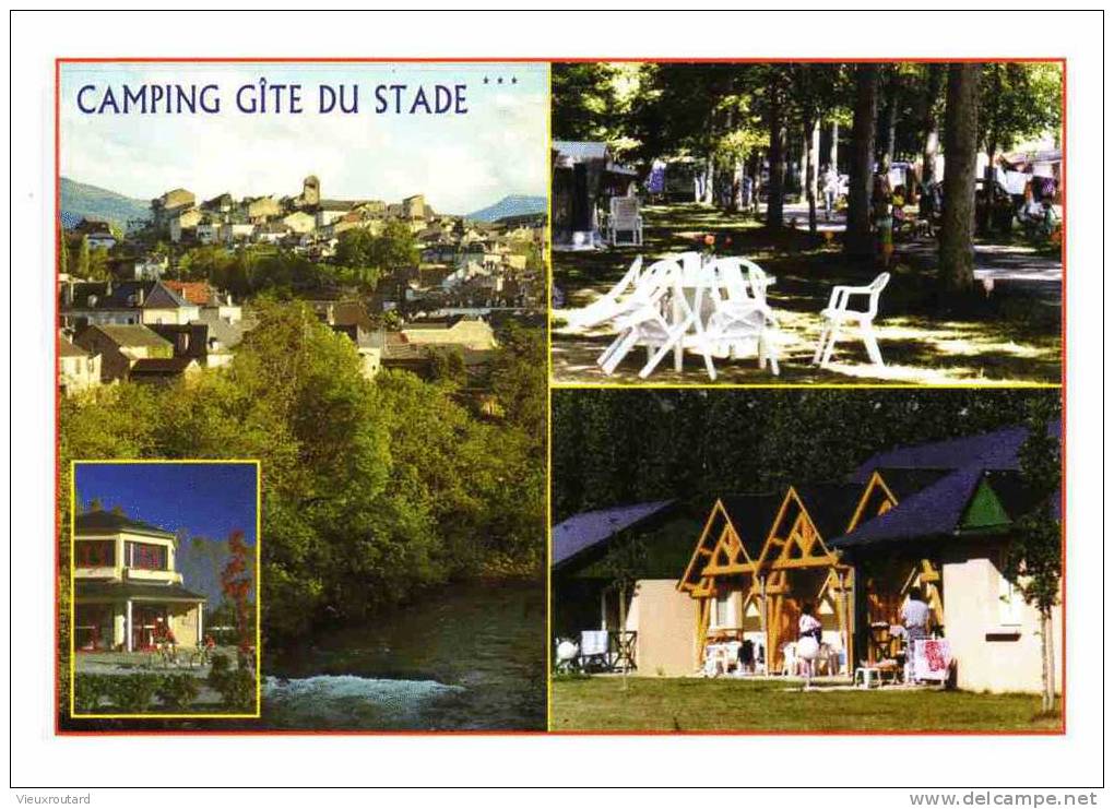 CPSM.  OLERON STE MARIE. CAMPING GITES DU STADE. 3 ETOILES.170 EMPLACEMENT.10 CHALETS...DATEE 1999. - Oloron Sainte Marie