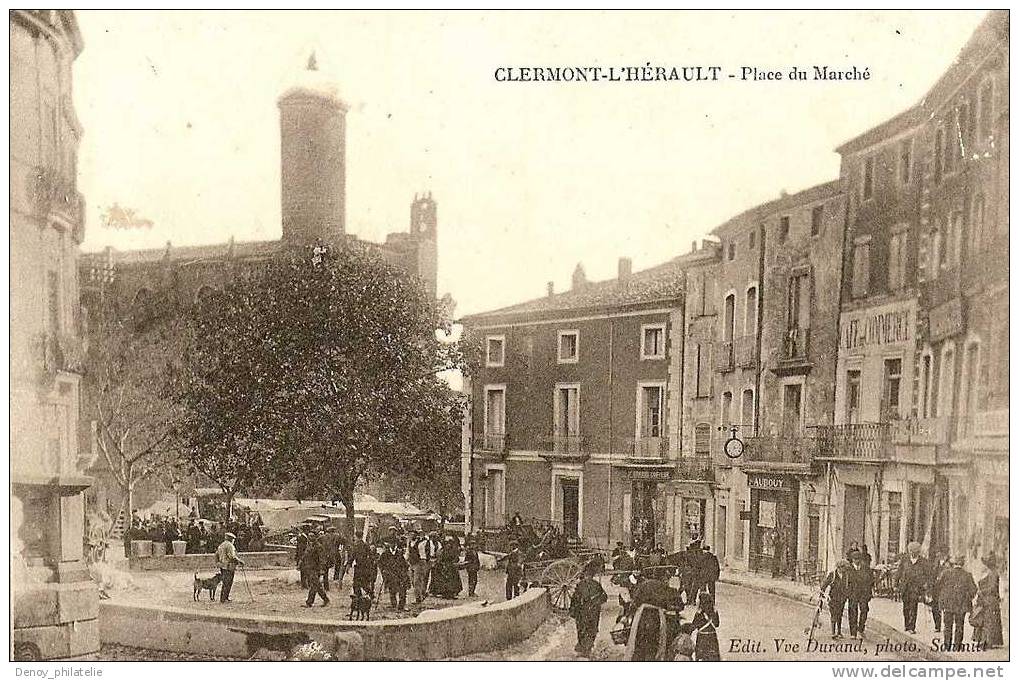 34/ CLERMONT-L´HERAULT- PLACE DU MARCHE - Clermont L'Hérault