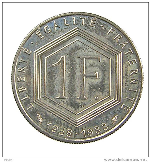 1 Franc - Charles De Gaulle - 1988 - TTB+ - Gedenkmünzen