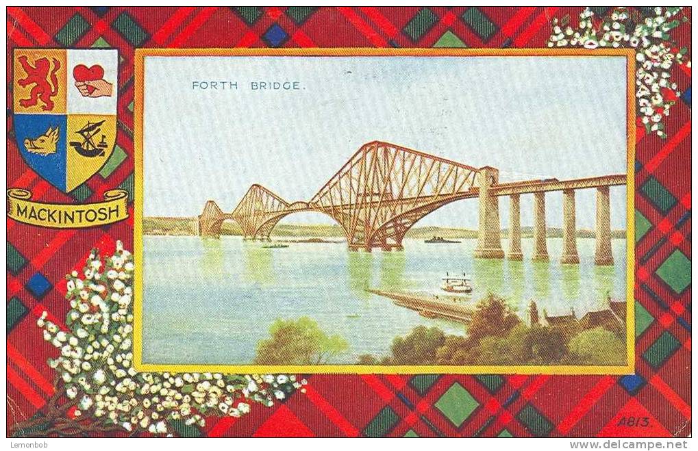 Britain United Kingdom Forth Bridge Old Postcard [P433] - West Lothian