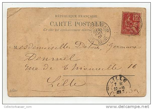 FRANCE PARIS High Relief Vintage Ca1900 POSTCARD - Les Champs Elysées - Horse Carriage Park - Ile-de-France