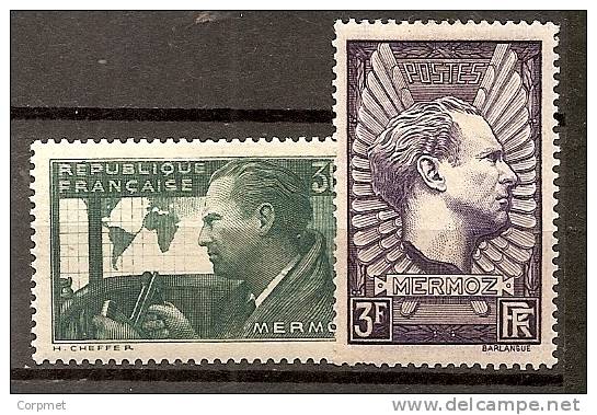 FRANCE - 1937 - Jean Mermoz -  Yvert # 337/8 - MINT (LH) - Unused Stamps