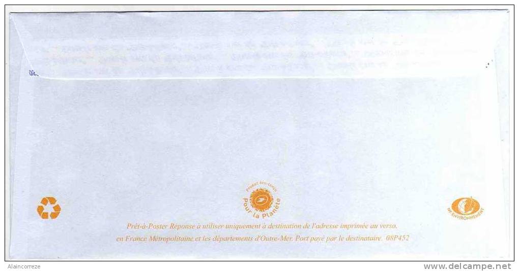 Entier Postal PAP POSTREPONSE Fondation Abbé Pierre PAris Timbre Merci Autorisation 50447 N° Au Dos : 08P452 - Listos A Ser Enviados: Respuesta