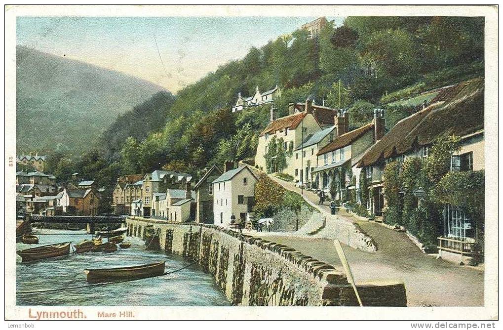 Britain United Kingdom Lynmouth Mars Hill Old Postcard [P460] - Lynmouth & Lynton