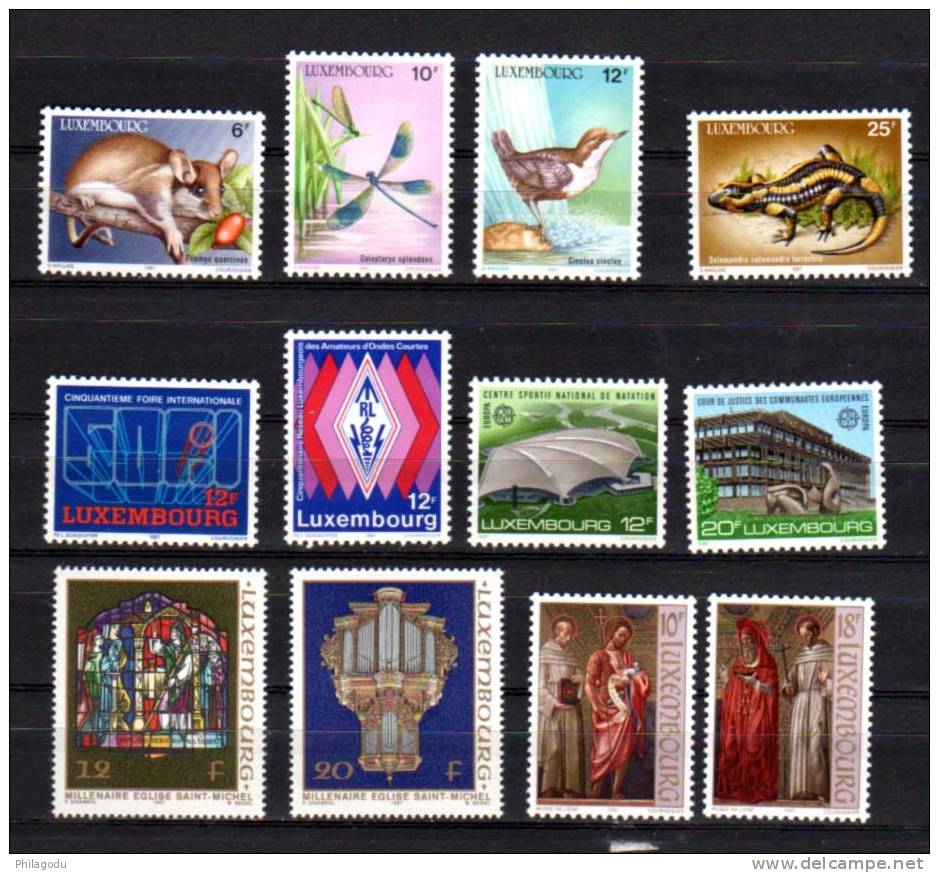 Luxembourg 1987, Environnement, Animaux, Europa, Saint-Michel, Tableaux, 1118 à 1129 Neuf Sans Charnière - Neufs
