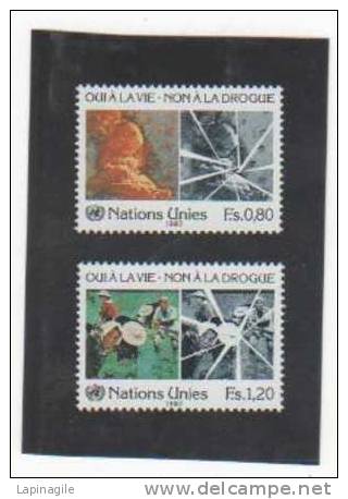 NATIONS UNIES 1987 N°156-157 N** - Unused Stamps