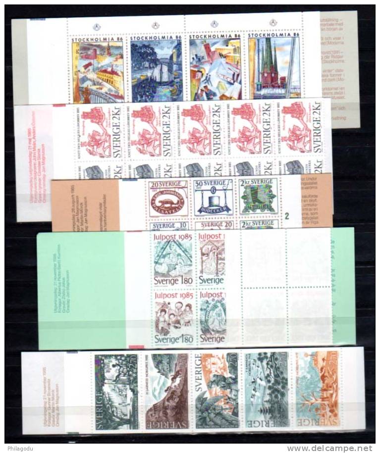 Suède 1985, Année Complète **  Timbres Et Carnets, Postfrich, Cote 120 €, - Unused Stamps