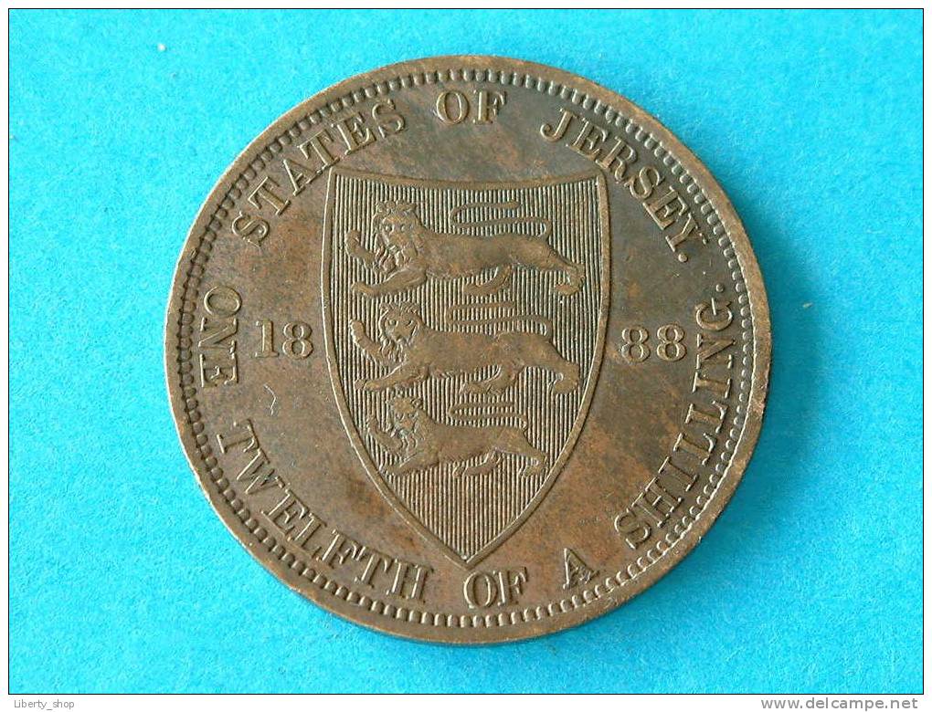 1888 - 1/12 SHILLING / KM 8 ( For Grade, Please See Photo ) ! - Jersey