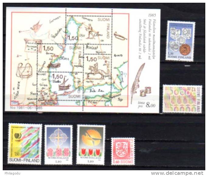 Finlande 1985, Artisanat, Finlandia’88, Jeunesse, Noël, N° 935 / 945**  MNH - Unused Stamps