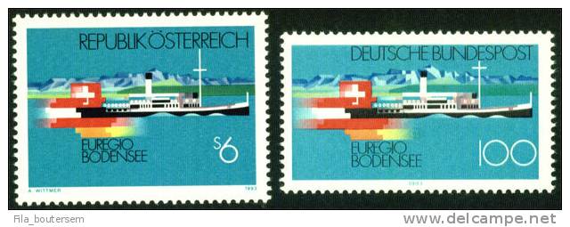 AUSTRIA - GERMANY : 05-05-1993 (MNH) Set 2v : COMMON ISSUE AUSTRIA-GERMANY - Joint Issues