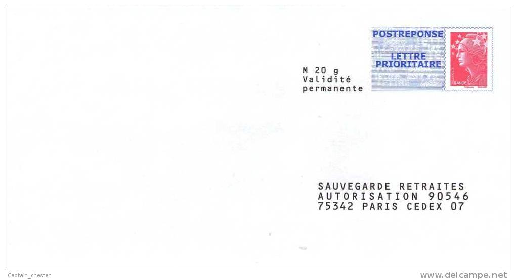 POSTREPONSE " SAUVEGARDE RETRAITES "  NEUF ( 08P660 - Repiquage Beaujard ) - PAP: Antwort/Beaujard