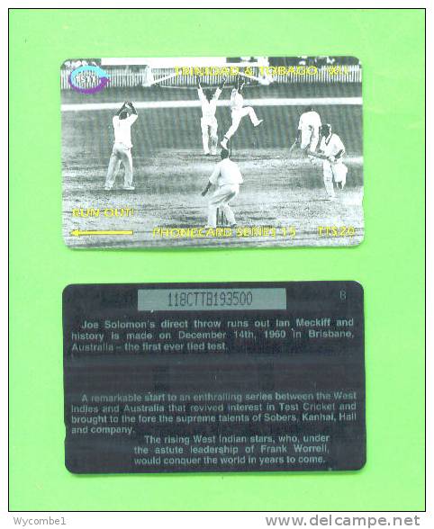 TRINIDAD AND TOBAGO - Magnetic Phonecard/Cricket - The First Tied Test Match - Trinidad En Tobago