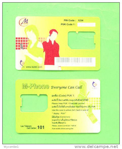 LAOS - SIM Frame Phonecard/M Phone - Laos