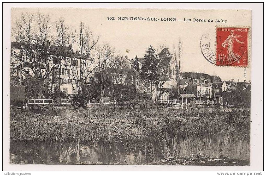 Cp , 77 , MONTIGNY SUR LOING , Les Bords Du Loing , Voyagée 1907 - Altri & Non Classificati