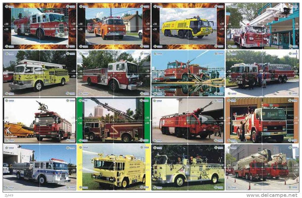 A04192 China Fire Engine Puzzle 64pcs - Firemen