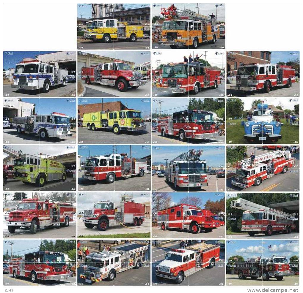 A04203 China Fire Engine Puzzle 88pcs - Pompieri