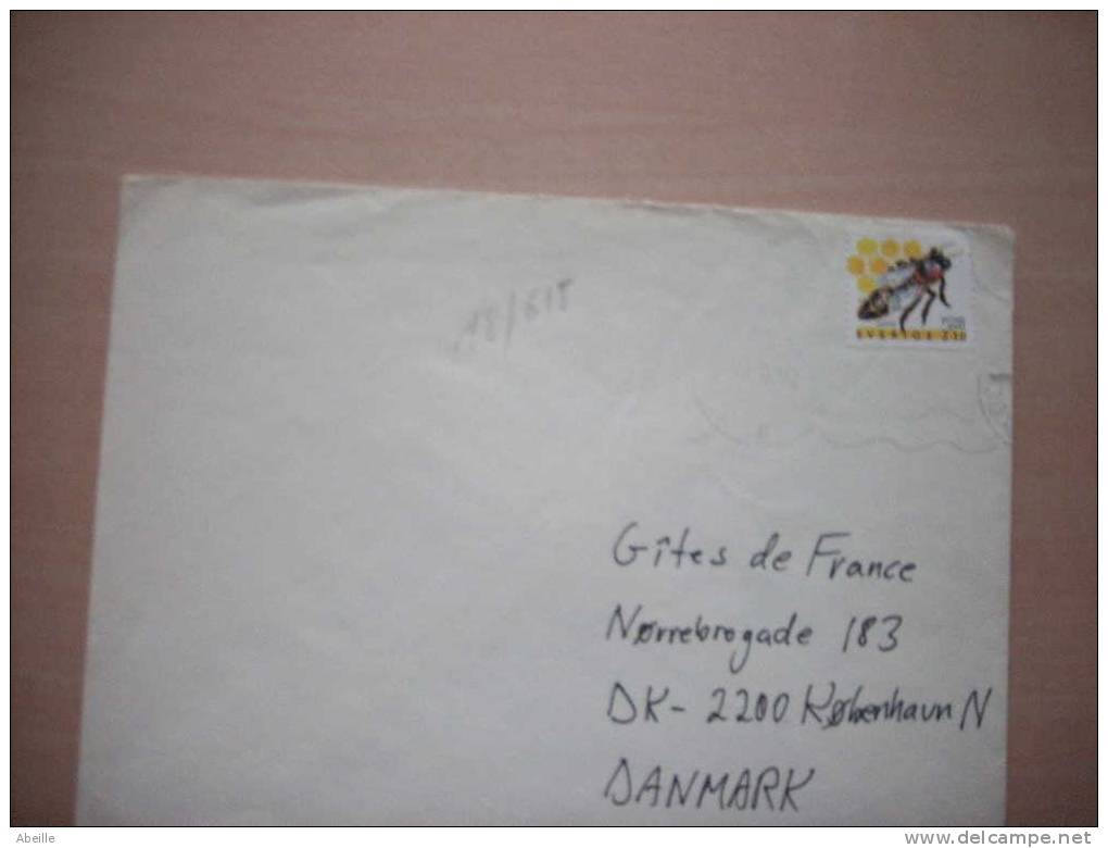 18/615  LETTRE   SUEDE - Abeilles