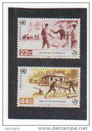 NATIONS UNIES NEW YORK 1987 N°488-489 N** - Neufs