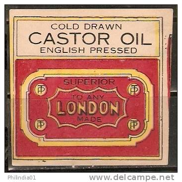 India Castor Oil Vintage Trade Label Multi-colour - Other & Unclassified