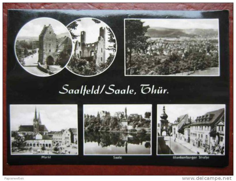 Saalfeld / Saale - Mehrbildkarte - Saalfeld