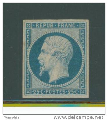 France 1852 Présidence Cérès N° 10c 25 C. Bleu Verdâtre Neuf , Cote 4800€ - 1852 Louis-Napoleon