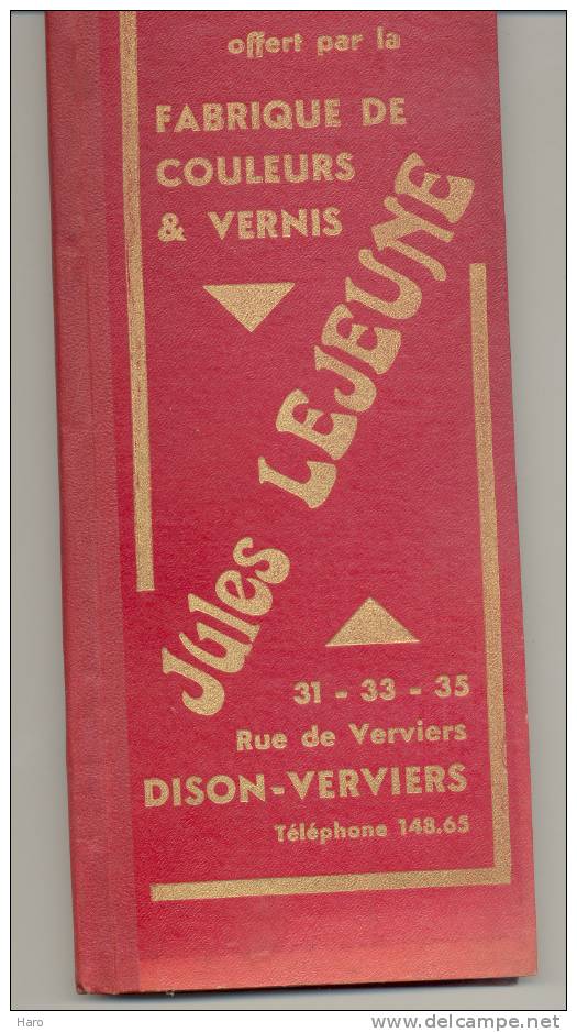 AGENDA 1950 - Fabrique De Couleurs & Vernis Jules LEJEUNE - DISON - VERVIERS - Autres & Non Classés