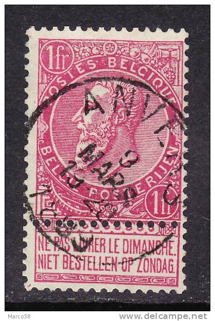 BELGIQUE:  N°64 Oblitéré    - Cote 25€ - - 1893-1900 Schmaler Bart