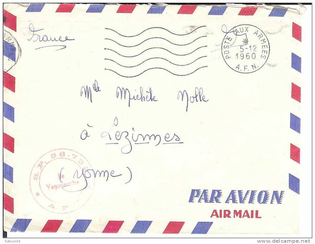 Lettre En F.M. Postes Aux Armées - A.F.M. - War Of Algeria