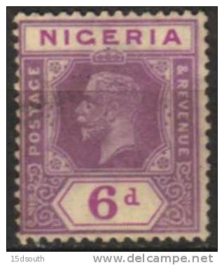 Nigeria - 1921-1932 KGV 6d Die II Used - Nigeria (...-1960)