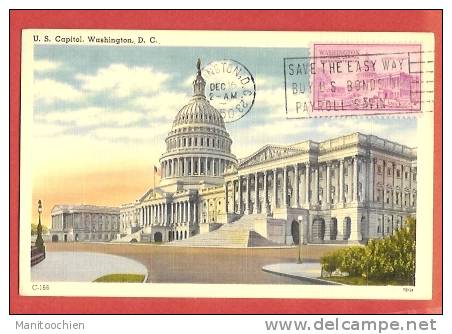 ETATS UNIS CARTE MAXIMUM U S CAPITOL  WASHINGTON - Cartes-Maximum (CM)