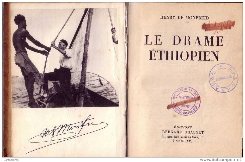 Livre - Le Drame Ethiopien De Henry De Monfreid - Ohne Zuordnung