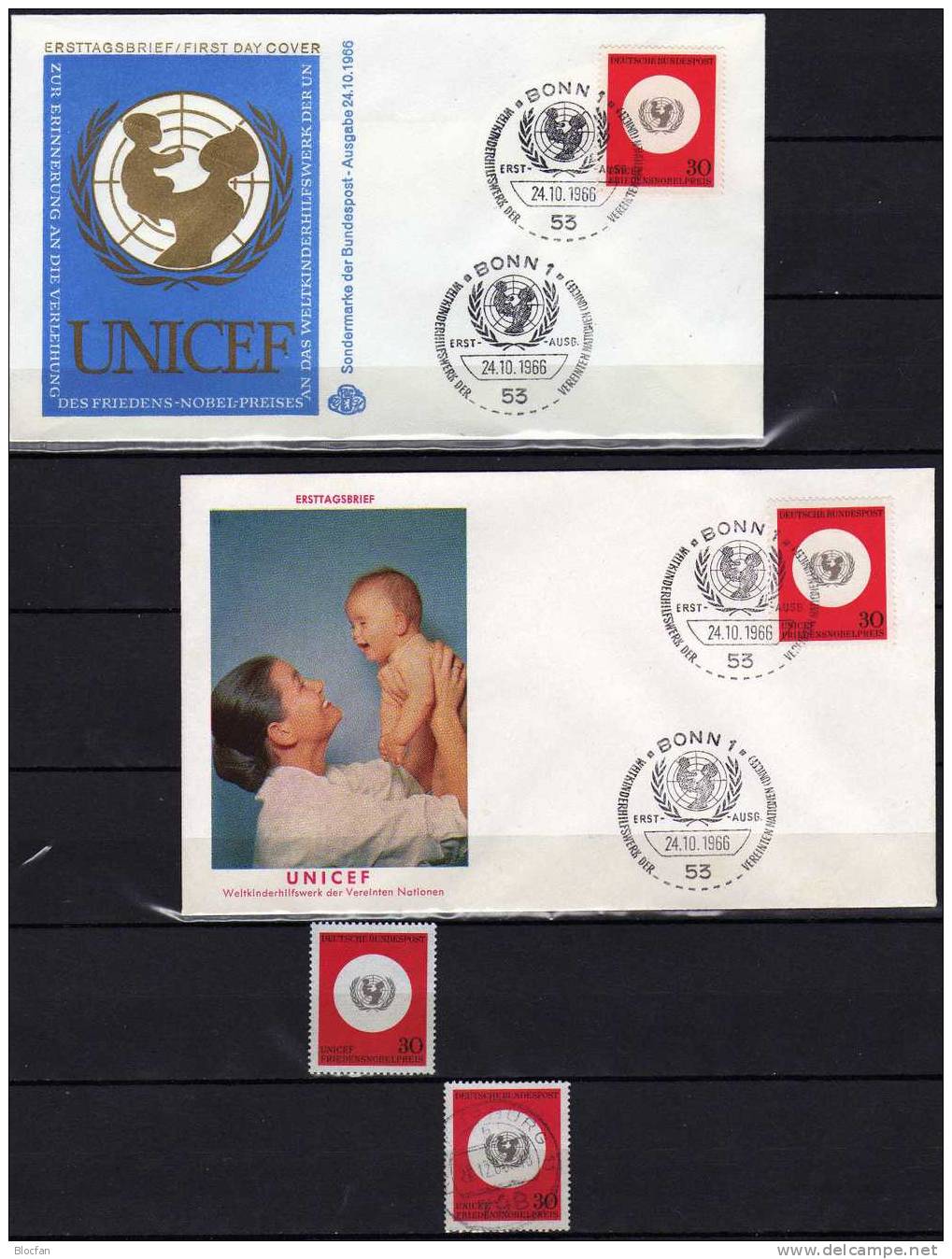 20 Jahre UNICEF Welt-Kinderhilfswerk Bund 527 **/o Und 2 FDC 3€ - UNICEF