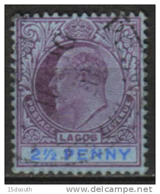 Lagos - 1904-1906 KEVII 2½d  Type B Used - Nigeria (1961-...)