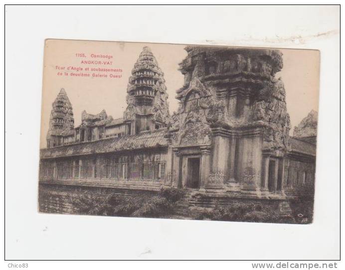 CAM.10   CAMBODGE  /  Angkor-Vat  /  Tour D'Angle Et Soubassement De La Deuxième Galerie Ouest - Cambodge