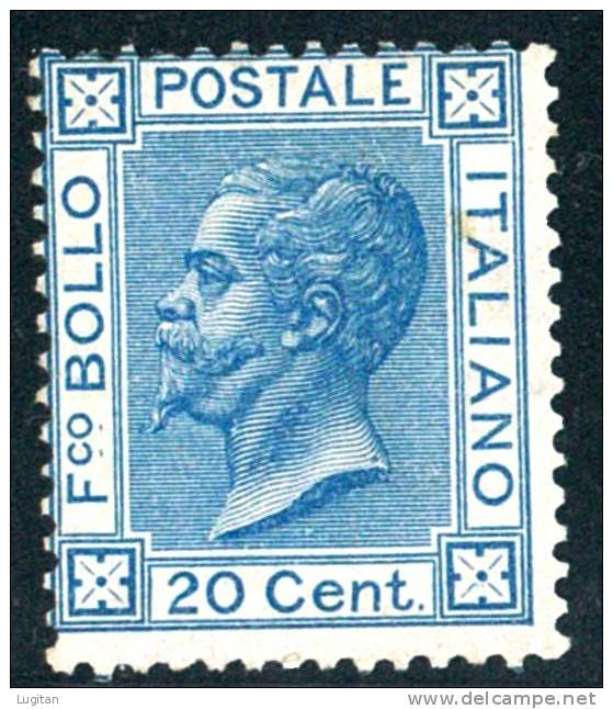 Italia Regno 1867  - Numero Sassone T26 - Nuovo Linguellato - Expert E. Diena - Effigie Vitt. Em. II - Italy Kingdo - Mint/hinged