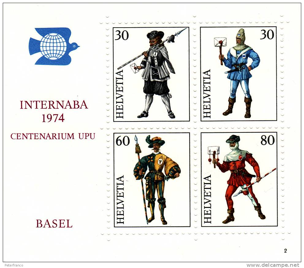 1974 Svizzera - Internaba - Centenario UPU - Ungebraucht