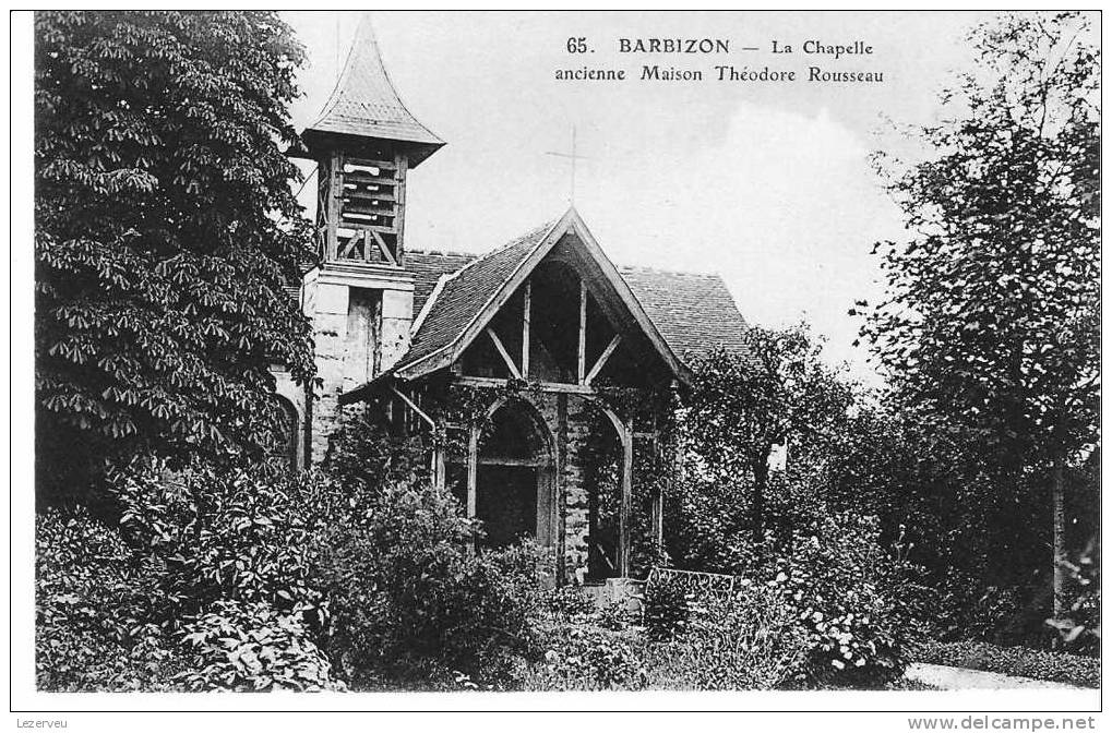 CPA BARBIZON CHAPELLE ANCIENNE MAISON THEODORE ROUSSEAU (1908) - Barbizon